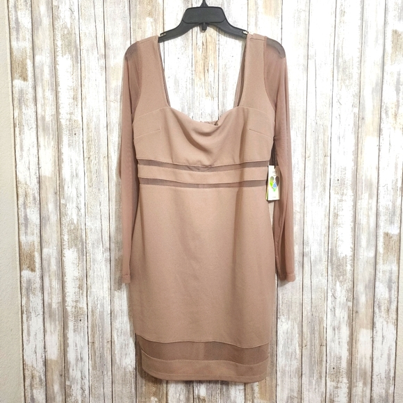 IRIS Dress Baby Pink-Brown Size L - Picture 1 of 10